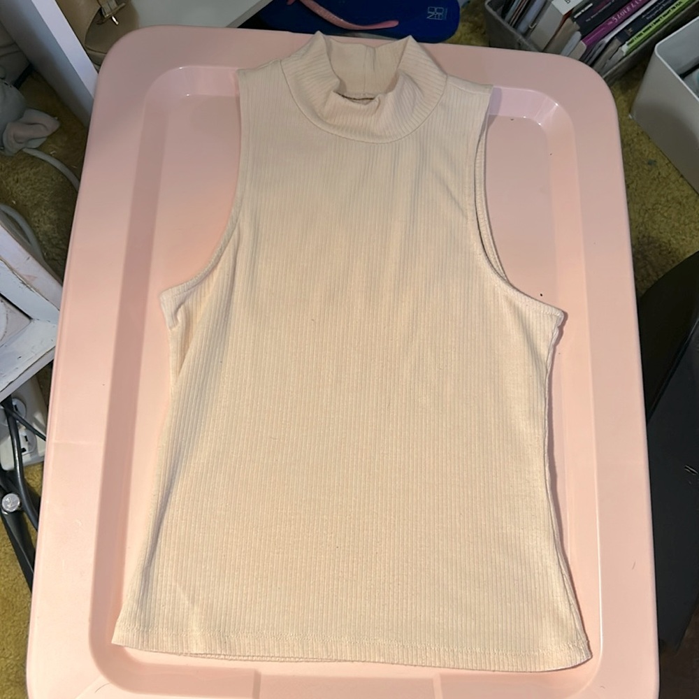 Aeropostale blush pink high neck sleeveless top